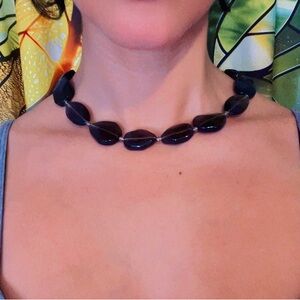 Elegant Black Beaded Necklace